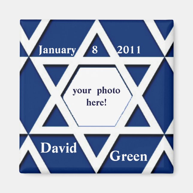 Bar Mitzvah Foto Save the Date Magnet (Vorne)