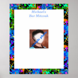 Bar Mitzvah Foto Signieren in Board Poster