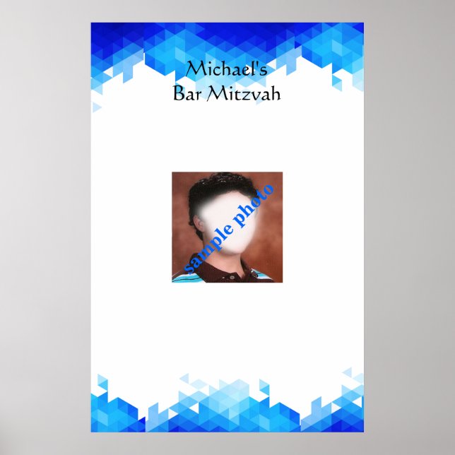 Bar Mitzvah, Geometrisch, Foto, Vorstandsanmeldung Poster (Vorne)