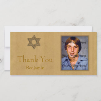 Bar Mitzvah Gold Dankeskarte