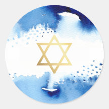 BAR MITZVAH Goldener Stern, dunkelblau