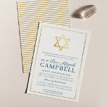 BAR MITZVAH goldener Stern Traditionelles Modernes Einladung<br><div class="desc">von kat massard >>> https://linktr.ee/simplysweetpaperie << Ein modernes, schlichtes Einladungs-Design für Ihr Kind BAR, Bat oder B'NAI MITZVAH TIP :: 1. Um Grafiken und Schriftart zu ändern/zu verschieben und mehr Text hinzuzufügen, klicken Sie auf den Button "Anpassen". - - - - - - - - - - - - -...</div>