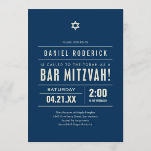 Bar Mitzvah große Art Einladungen
