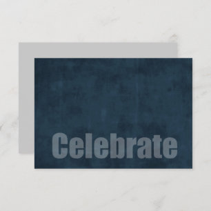 Bar Mitzvah Grunge Blue RSVP-Karte RSVP Karte