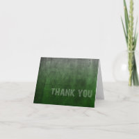 Bar Mitzvah Grunge Green Dankeschön Karte