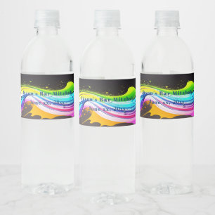 Bar Mitzvah, heller Paint Splash Spritzer Wasserflaschenetikett