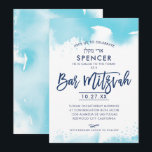 BAR MITZVAH INVITE handbuchstabierte Aquarellfarbe Einladung<br><div class="desc">von kat massard >>> kat@simplysweetPAPERIE.com << Ein super cooles und modernes Einladungs-Design für den BAR MITZVAH TIP Ihres Sohnes :: 1. Um Grafiken und Schriftart zu ändern/zu verschieben und mehr Text hinzuzufügen, klicken Sie auf den Button "Anpassen". - - - - - - - - - - - - -...</div>