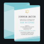 BAR MITZVAH INVITE Modernstes Türkisblau Einladung<br><div class="desc">von kat massard >>> www.simplysweetPAPERIE.com << Ein einfaches, aber elegantes Design für die BAR MITZVAH Ihres Sohnes. Mit dieser kleinen Nummer können Sie Ihre Freunde und Familie fühlen. Als Vorlage können Sie ganz einfach Ihre eigenen Daten hinzufügen, Ihr Foto hinzufügen oder auf den Knopf Anpassen klicken und Text, Schriftart, Größen...</div>