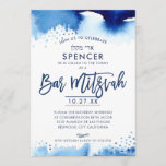 BAR MITZVAH LADEN Hand beschrifteten blauen Einladung<br><div class="desc">durch kat massard >>> kat@simplysweetPAPERIE.com <<< Ein super cooler u. moderner Einladungsentwurf für das BAR MITZVAH Ihres Sohns TIPP:: 1. Um zu ändern/Bewegungsgraphiken u. -Schriftart und mehr Text zu addieren - schlagen Sie "besonders anfertigen es" Knopf. - - - - - - - - - - - - - -...</div>