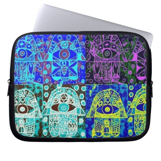 Bar Mitzvah "Laptop-Hülsen-Werbegeschenk": Hamsa Laptopschutzhülle (Vorderseite)