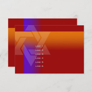 Bar Mitzvah Lila und orange in jeder Farbe Karte