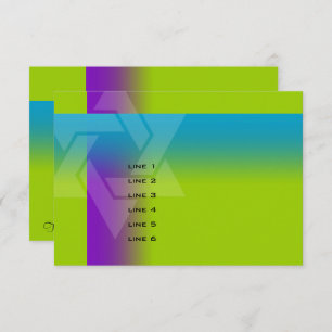 Bar Mitzvah Lila und Türkisch auf jeder Farbe Karte