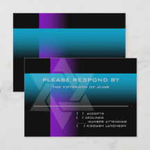 Bar Mitzvah Lila und Türkisch auf jeder Farbe