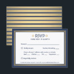 Bar Mitzvah Meetings Optionen Navy Blue White und  RSVP Karte<br><div class="desc">Kompliment Marine und Gold Bar mitzvah Einladungen mit eleganten UAWG Response Karten. Der gesamte Text ist nach Bedarf einfach zu anpassen oder zu löschen. Die Karte beinhaltet die Wahl des Essens und die Möglichkeit, über Website oder E-Mail zu antworten. Das Marineblau, Weiß und Gold-Design besticht durch eine Imitat-Folie mit Star...</div>