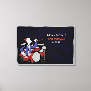 Bar Mitzvah Mitzvah Zeichen-im Brett Leinwanddruck