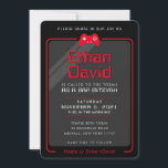 BAR MITZVAH modern gaming controls cool black red Einladung<br><div class="desc">by kat massard >>> WWW.SIMPLYSWEETPAPERIE.COM <<< - - - - - - - - - - - - - - - - - - - - - - - - The perfect design for a "Gaming Themed" BAR or BAT MITZVAH celebration Love the design, but would like to see some...</div>