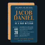 BAR MITZVAH Moderne geometrische Stackorange Einladung<br><div class="desc">von kat massard >>> WWW.SIMPLYSWEETPAPERIE.COM << - - - - - - - - - - - - KONTAKTIEREN SIE MICH, um Ihren Typ perfekt Liebe das Design, aber möchte einige Veränderungen sehen - ein anderes Farbschema, Produkt, ein Foto oder angepasst für einen anderen Anlass - keine Sorgen einfach kontaktieren...</div>