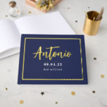 BAR MITZVAH Moderne Imitate Goldnahrung Kalligrafi Gästebuch<br><div class="desc">von kat massage >>> WWW.SIMPLYSWEETPAPERIE.COM <<<<<<< mehr passende Artikel im Speicher</div>
