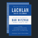 BAR MITZVAH Moderne Minimaltypografie, blau Einladung<br><div class="desc">durch kat massard >>> WWW.SIMPLYSWEETPAPERIE.COM << << CONTACT ME für den benutzerdefinierten Wortlaut oder um irgendwelche Zeilen in hebräischer Liebe das Design hinzuzufügen, aber möchte einige Änderungen sehen - ein anderes Farbschema, Produkt, ein Foto hinzufügen oder angepasst für einen anderen Anlass - keine Sorgen einfach kontaktieren Sie mich - ich...</div>