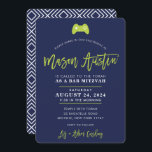 Bar Mitzvah moderne Spielermarine Limon MASON Einladung<br><div class="desc">*** HINWEIS - DER LIME GREEN TYPE Script Schriftart IST EIN DRUCKENDES BILD ** - - - - - - - - - - - - - - - - - - - - - - - - KONTAKTIEREN SIE MICH für die Liebe des Designs, aber möchten einige Änderungen sehen...</div>