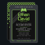 BAR MITZVAH Moderner Gamer Kontrolle schwarz grün  Einladung<br><div class="desc">von kat massard >>> WWW.SIMPLYSWEETPAPERIE.COM << - - - - - - - - - - - - - - - - - - - - - - - - - - - Das perfekte Design für ein "Gaming-Themed"-BAR oder BAT MITZVAH feiert das Design, möchte aber einige Veränderungen sehen -...</div>