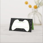 BAR MITZVAH Moderner Gamer Spaß Kontrolle schwarz  Platzkarte<br><div class="desc">von kat massard >>> kat@simplysweetPAPERIE.com << An Trend, niedliches Design für Ihre Event Empfang PLATZKARTEN, mit Hand schreiben Gäste Namen und fügen Tischnummer TIP :: 1. Um Grafiken und Schriftart zu ändern/zu verschieben und mehr Text hinzuzufügen - klicken Sie auf den Knopf "Anpassen" - - - - - - -...</div>