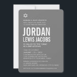 BAR MITZVAH Moderner Star Junge grau Einladung<br><div class="desc">durch kat massard >>> kat@simplysweetPAPERIE.com << << CONTACT ME für den benutzerdefinierten Wortlaut oder um irgendwelche Zeilen in hebräischer Liebe das Design hinzuzufügen, aber möchte einige Änderungen sehen - ein anderes Farbschema, Produkt, ein Foto hinzufügen oder angepasst für einen anderen Anlass - keine Sorgen einfach kontaktieren Sie mich - ich...</div>