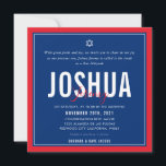 BAR MITZVAH Modernes Fußballblau Rot QRCODE Einladung<br><div class="desc">durch kat massard >>> kat@simplysweetPAPERIE.com << << CONTACT ME für den benutzerdefinierten Wortlaut oder um irgendwelche Zeilen in hebräischer Liebe das Design hinzuzufügen, aber möchte einige Änderungen sehen - ein anderes Farbschema, Produkt, ein Foto hinzufügen oder angepasst für einen anderen Anlass - keine Sorgen einfach kontaktieren Sie mich - ich...</div>