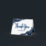 Bar Mitzvah Navy Blue Agate Skript Einfache Minima Dankeskarte<br><div class="desc">Vergewissern Sie sich, dass Ihr Lieblings-Bar Mitzvah zeigt seine Wertschätzung für alle, die seine Meilenstein-Veranstaltung unterstützt! Versenden Sie diese coole, einzigartige, moderne, personalisierte Dankeschön-Karte. Navy Schrift Typografie und Star of David überlagern einen minimalen, weißen Hintergrund mit stählerblauen agate Felsen mit Imitaten silbernen Venen. Ein weiterer Stahlblau und ein Silberstern von...</div>