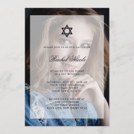 Bar Mitzvah oder Bat Mitzvah| Overlay mit Foto Einladung