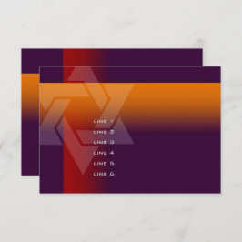 Bar Mitzvah Orange und Rot in jeder Farbe Karte