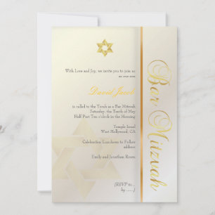 Bar Mitzvah/Perl/Gold Einladung