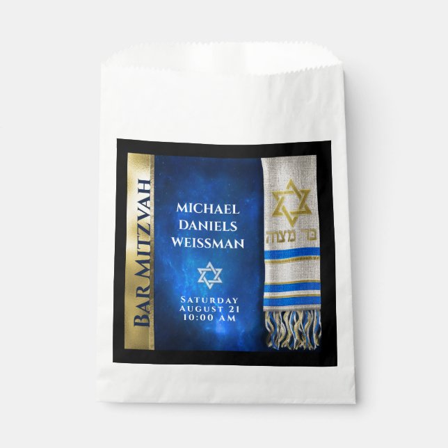 Bar Mitzvah Prayer Shawl Geschenktütchen (Vorderseite)