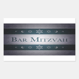 Bar Mitzvah Rechteckiger Aufkleber