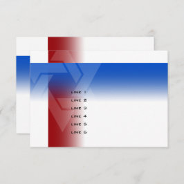 Bar Mitzvah Rot und Blau für jede Farbe Karte