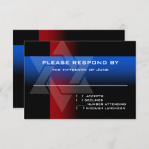 Bar Mitzvah Rot und Blau für jede Farbe