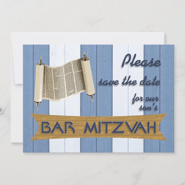 Bar Mitzvah Save the Date (Vorderseite)