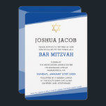 BAR MITZVAH Schlichter, moderner königsblauer Gold Einladung<br><div class="desc">von kat massard >>> www.simplysweetPAPERIE.com << Ein einfaches, aber elegantes Design für die BAT MITZVAH Ihres Sohnes. Mit dieser kleinen Nummer können Sie Ihre Freunde und Familie fühlen. Als Vorlage können Sie ganz einfach Ihre eigenen Daten hinzufügen, Ihr Foto hinzufügen oder auf den Knopf Anpassen klicken und Text, Schriftart, Größen...</div>