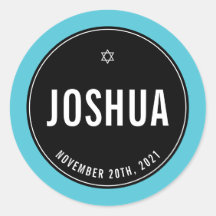 BAR MITZVAH schlichtes, modernes schlichtes Türkis