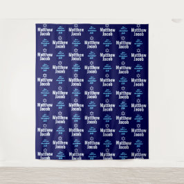 Bar Mitzvah Schritt und Wiederholung des Party Hin Wandteppich