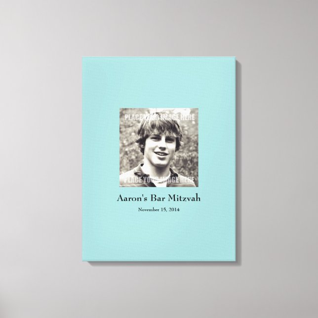 Bar Mitzvah Sign in Party Board Leinwanddruck (Vorderseite)