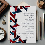 Bar Mitzvah Silver Navy Blue Red Star of David Einladung<br><div class="desc">Bar Mitzvah Silver Navy Blue Star von David Bar Mitzvah und Bat Mitzvah Einladung Sets von Umua entworfen. Gedruckt und ausgeliefert von Zazzle oder seinen Partnern.</div>