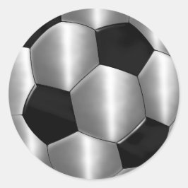 Bar Mitzvah Silver Soccer Balls Runder Aufkleber
