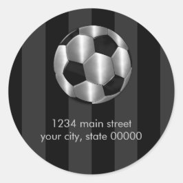 Bar Mitzvah Silver Soccer Balls Runder Aufkleber