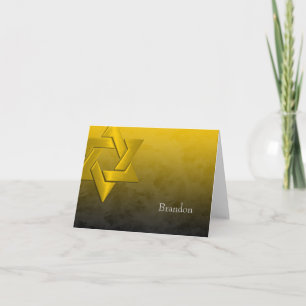 Bar Mitzvah Stylish Yellow Star von David Ombre