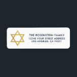 Bar Mitzvah und Bat Mitzvah Blue Gold Adresse<br><div class="desc">Bar Mitzvah und Bat Mitzvah Blue White Gold Address Label</div>