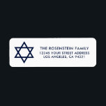 Bar Mitzvah und Schläger Mitzvah blaue weiße<br><div class="desc">Bar Mitzvah und Schläger Mitzvah blaues und weißes Adressen-Etikett</div>
