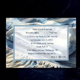 Bar Mitzvah Watercolor Tallit 4 Einladung