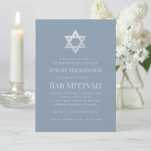 Bar Mitzwa staubblauer falscher silberner Davidste