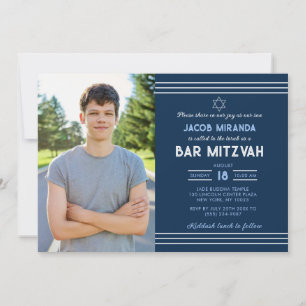 Bar-Mizwa-Einladung mit Foto Einladung